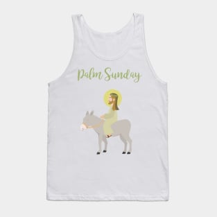 Jesus Riding Donkey Palm Sunday Tank Top